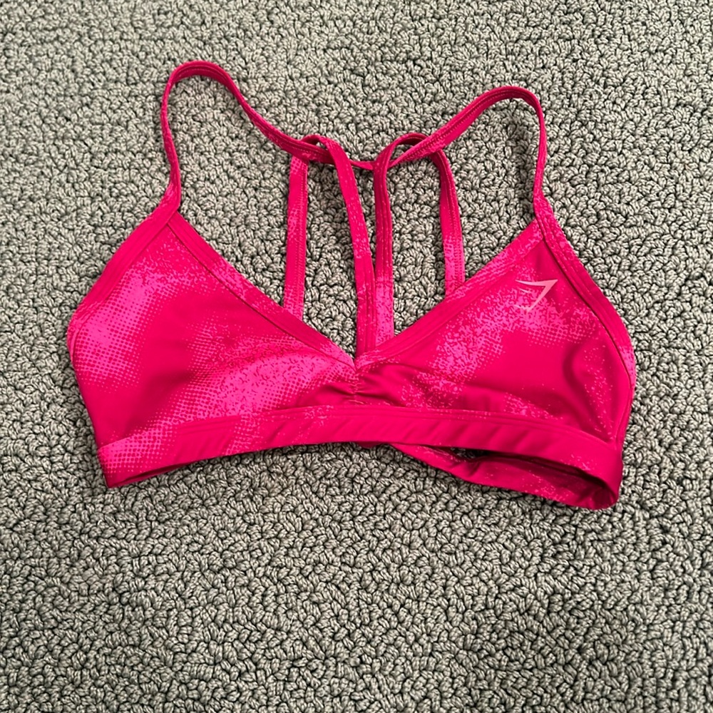 Gymshark Minimal Sports Bra- Pink-XS
